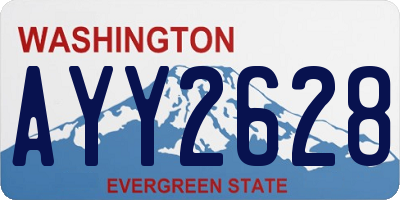 WA license plate AYY2628