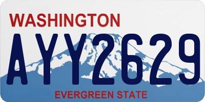 WA license plate AYY2629