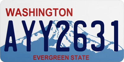 WA license plate AYY2631