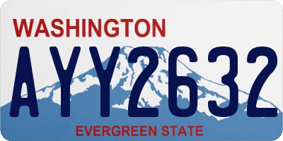 WA license plate AYY2632