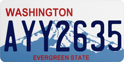 WA license plate AYY2635