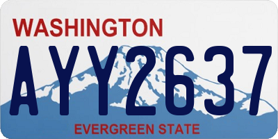 WA license plate AYY2637