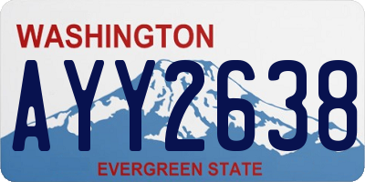 WA license plate AYY2638