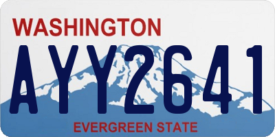 WA license plate AYY2641