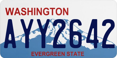 WA license plate AYY2642