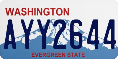 WA license plate AYY2644