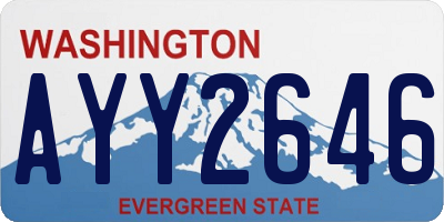 WA license plate AYY2646