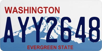 WA license plate AYY2648