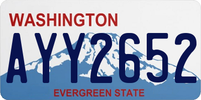 WA license plate AYY2652