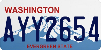 WA license plate AYY2654