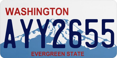 WA license plate AYY2655