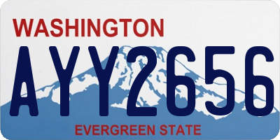 WA license plate AYY2656