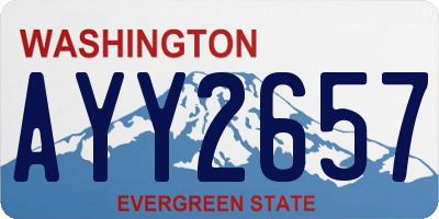 WA license plate AYY2657