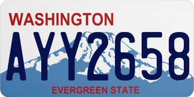 WA license plate AYY2658