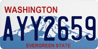 WA license plate AYY2659