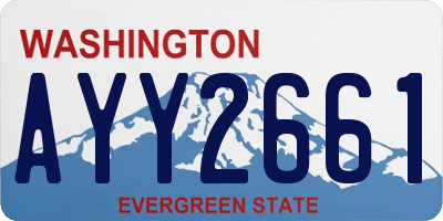 WA license plate AYY2661