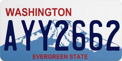 WA license plate AYY2662