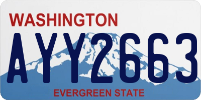 WA license plate AYY2663