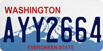 WA license plate AYY2664