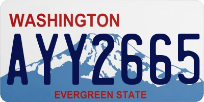 WA license plate AYY2665