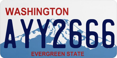 WA license plate AYY2666