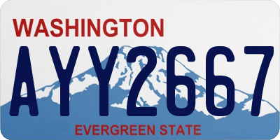 WA license plate AYY2667