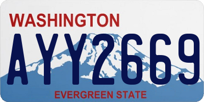 WA license plate AYY2669