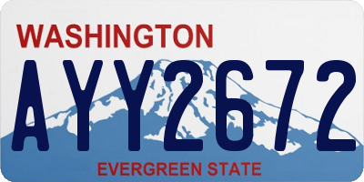 WA license plate AYY2672