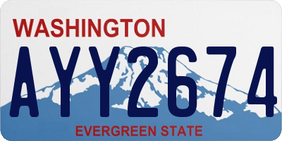 WA license plate AYY2674