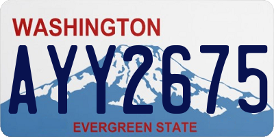 WA license plate AYY2675