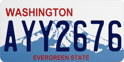 WA license plate AYY2676