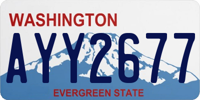 WA license plate AYY2677