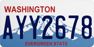 WA license plate AYY2678