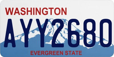 WA license plate AYY2680