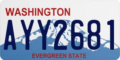 WA license plate AYY2681