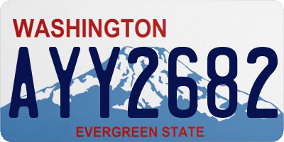 WA license plate AYY2682