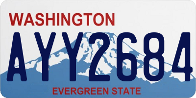 WA license plate AYY2684