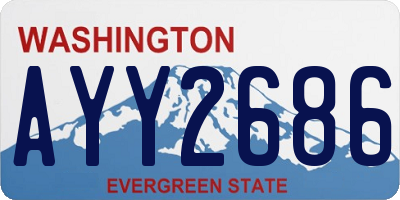 WA license plate AYY2686