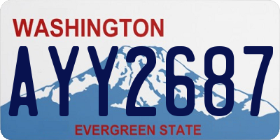 WA license plate AYY2687