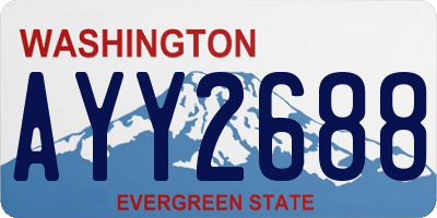 WA license plate AYY2688