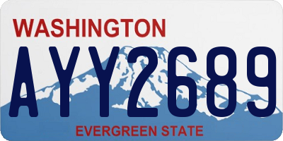 WA license plate AYY2689