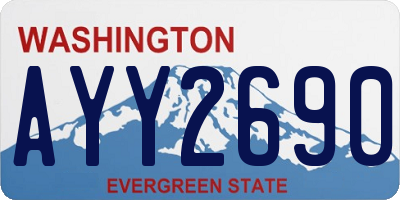 WA license plate AYY2690