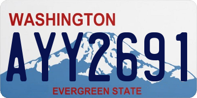 WA license plate AYY2691