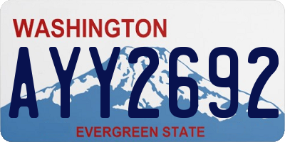 WA license plate AYY2692