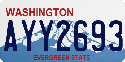 WA license plate AYY2693