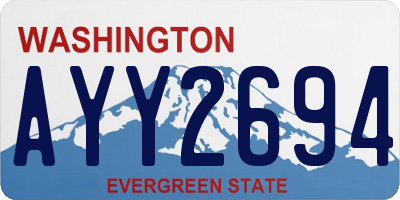 WA license plate AYY2694