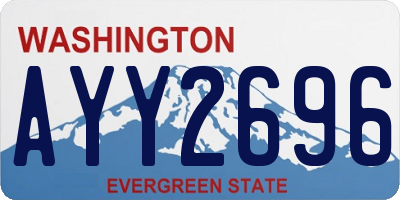 WA license plate AYY2696