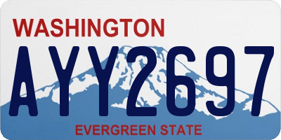 WA license plate AYY2697