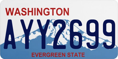 WA license plate AYY2699