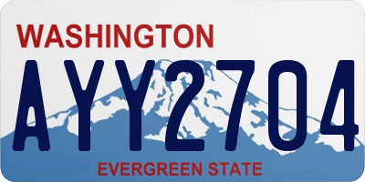 WA license plate AYY2704